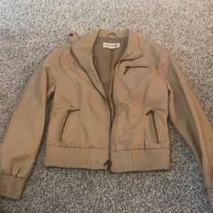 Beige/nude leather jacket
